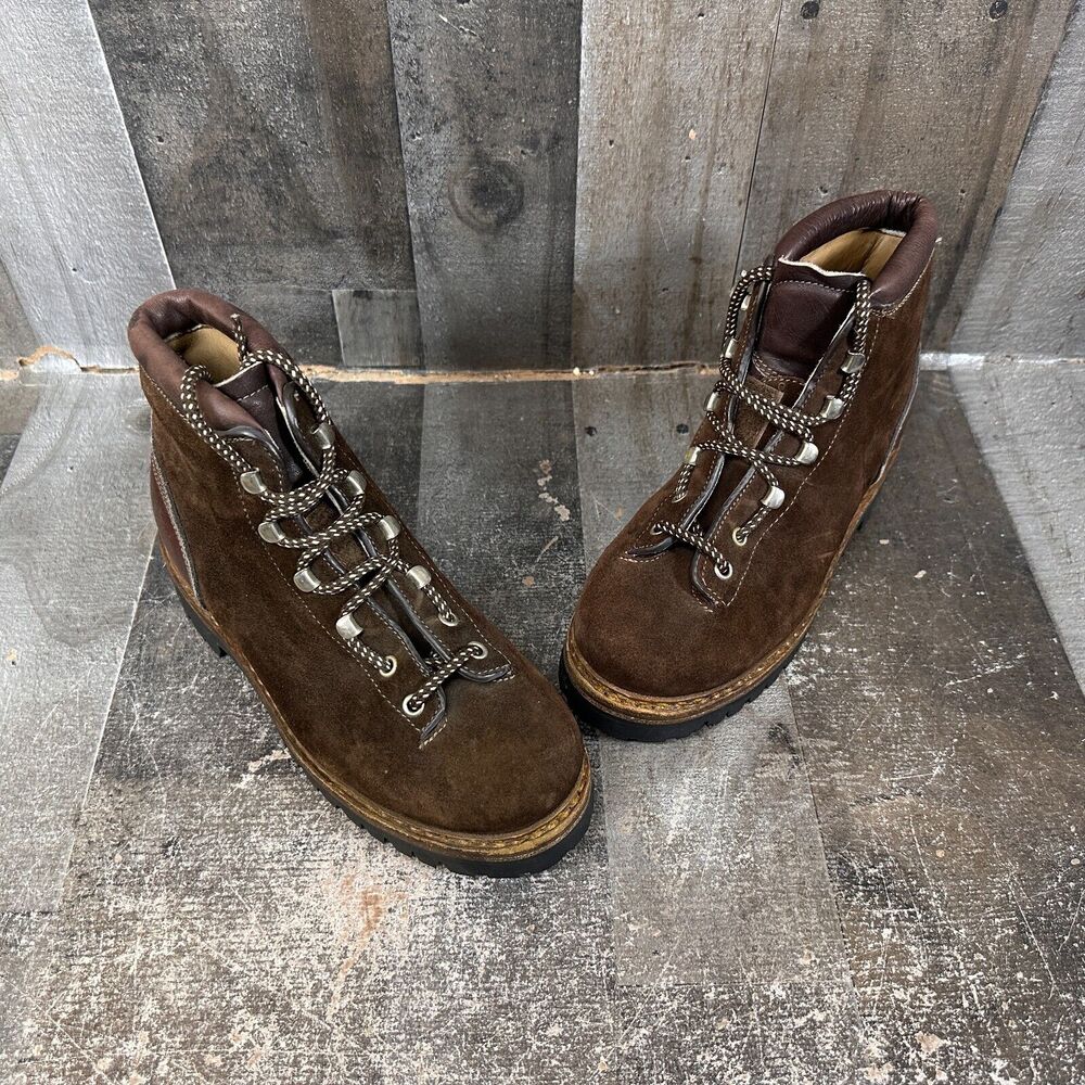 FABIANO The Alps Brown Nubuck Leather Hiking Women's Boots-Size 5.5 - Italy